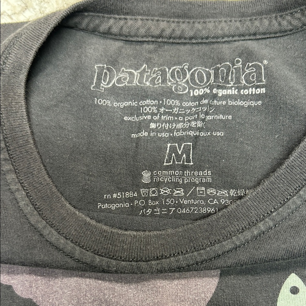 Patagonia Charcoal Long Sleeve with Bird Design - Picture 2 of 2